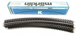 Märklin H0 2241 K-Gleis Groß-Kreis I R=553,9mm 30' - 10 Stück OVP (3190g)
