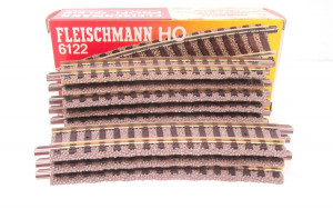 Spur H0 Fleischmann 6122 Profigleis Gebogenes Gleis R1 18' - 10 Stück OVP  (3704)