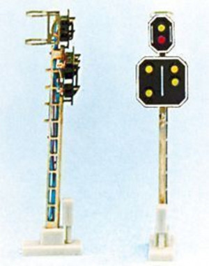 Schneider H0 2212 LED RhB Hauptsignal mit Vorsignal - Fertigmodell