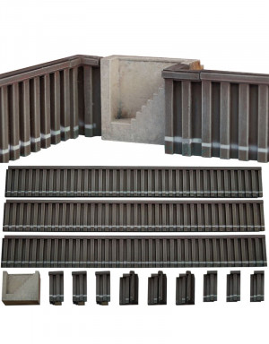 AlsaCast H0 8710.131 Bausatz Kaimauer aus Stahl - OVP NEU