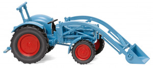 Wiking 1/87 087104 Traktor Eicher Königstiger mit Frontlader - hellblau - OVP NEU