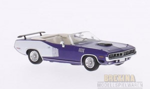 Ricko H0 1/87 RIK38283 Plymouth Hemi Cuda Convertible metallic violett/weiß - NEU