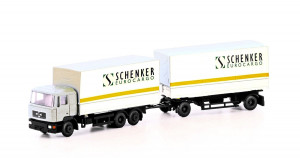Lemke N LC4633 MAN F90, 3-achs Wechselpritschen-Hängerzug Schenker Cargo - NEU