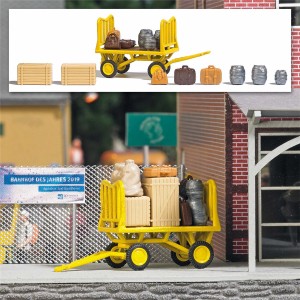 Busch H0 1646 Postkarren mit Zubehör -NEU