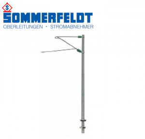 Sommerfeldt 120 H0 Beton-Streckenmast, Aluminium (VE=5) - OVP NEU