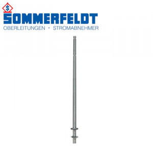 Sommerfeldt 122 H0 Beton-Mast ohne Ausleger, Aluminium (VE=1) - OVP NEU