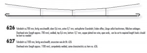 Sommerfeldt 626 0 Fahrdraht ca. 700 mm offen oben 0,4 unten 0,5 mm (VE=1) - OVP NEU